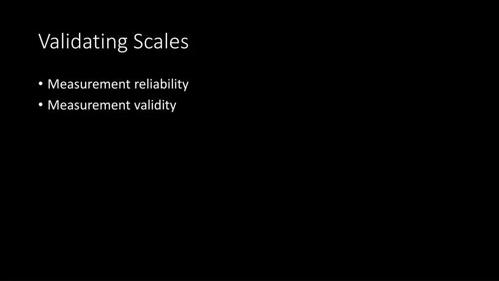 validating scales