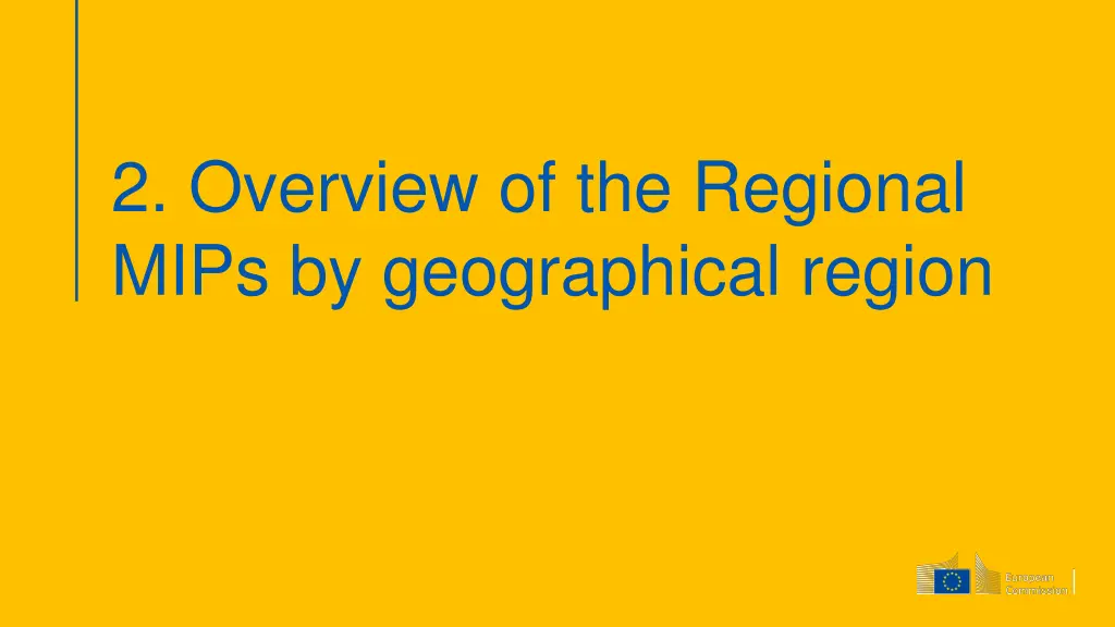 2 overview of the regional mips by geographical