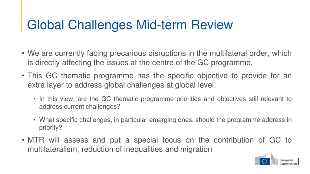 global challenges mid term review
