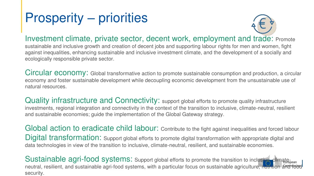 prosperity priorities