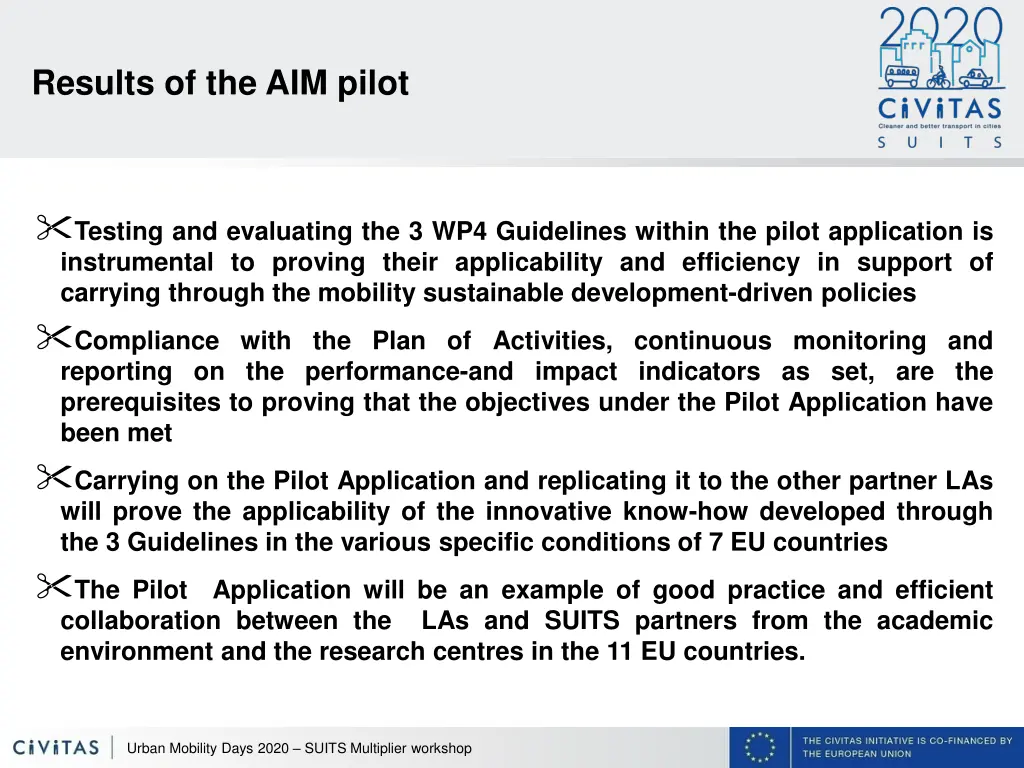 results of the aim pilot