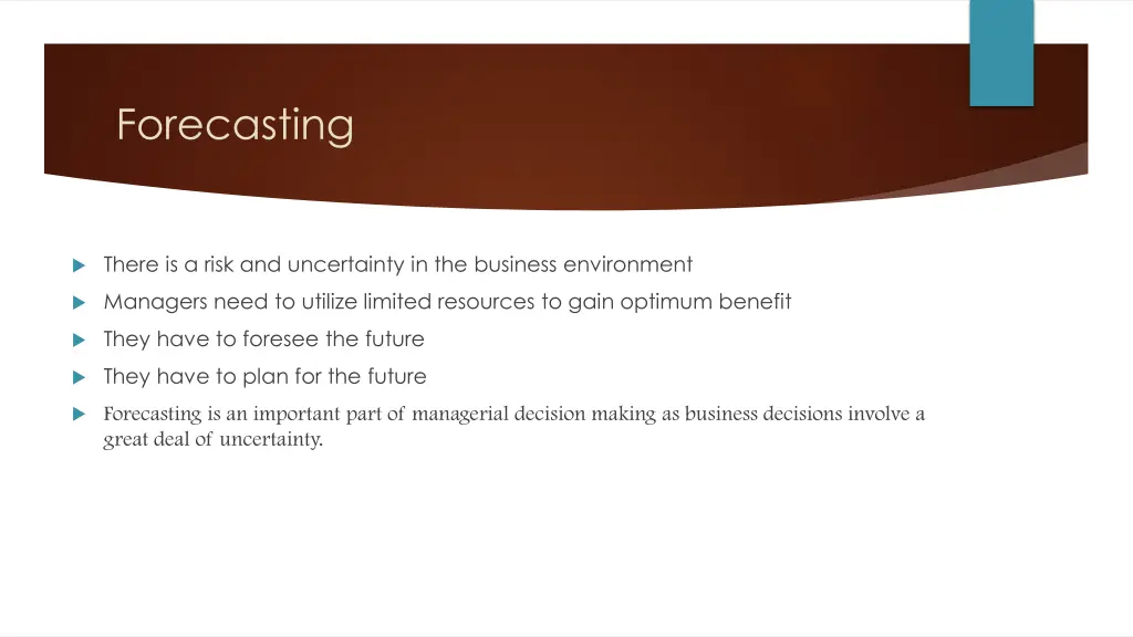 forecasting