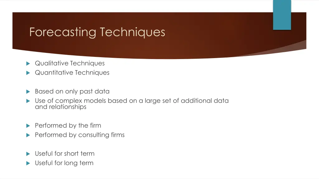 forecasting techniques