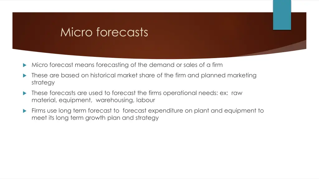micro forecasts