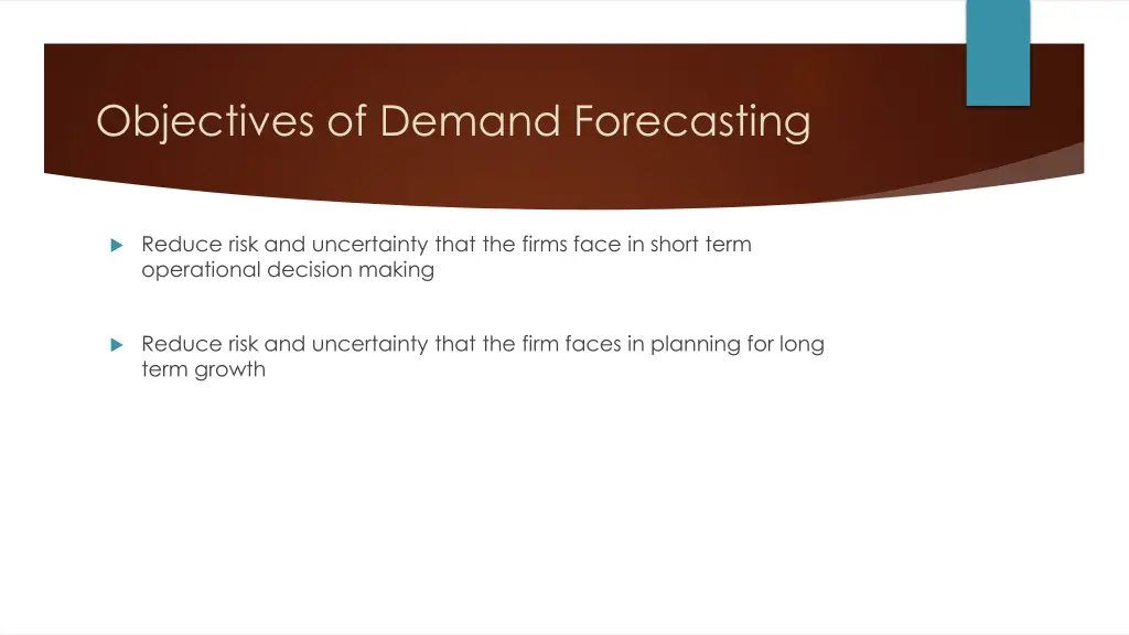objectives of demand forecasting