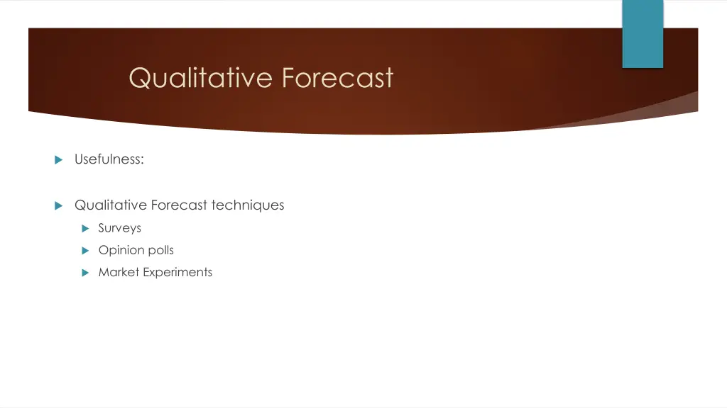 qualitative forecast