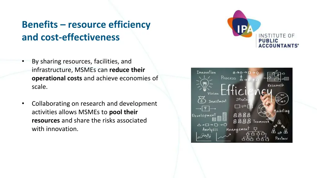 benefits resource efficiency and cost