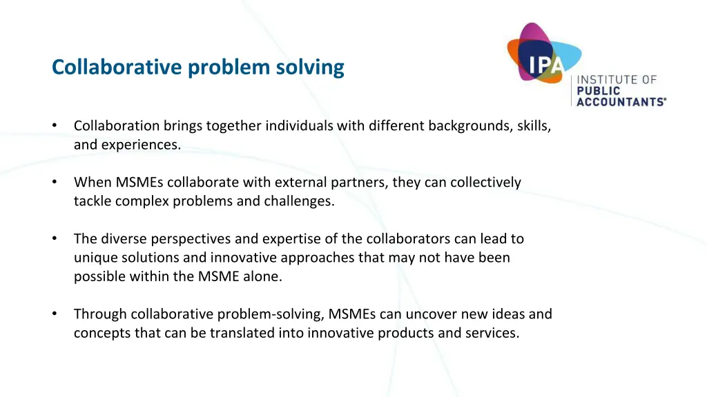 collaborative problem solving