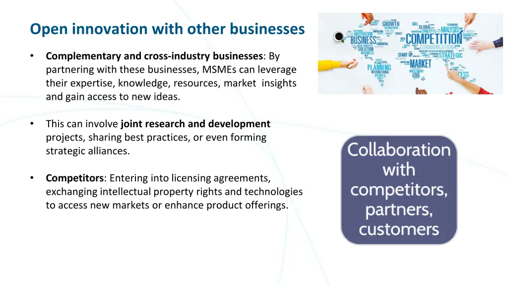 open innovation with other businesses