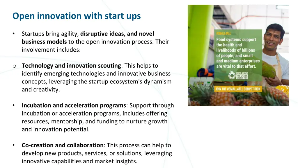 open innovation with start ups