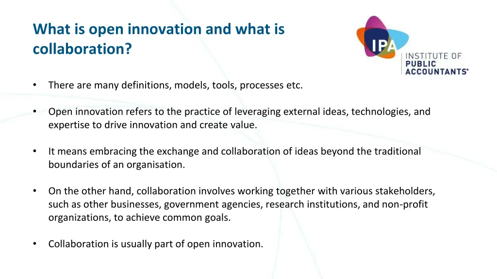 what is open innovation and what is collaboration 1