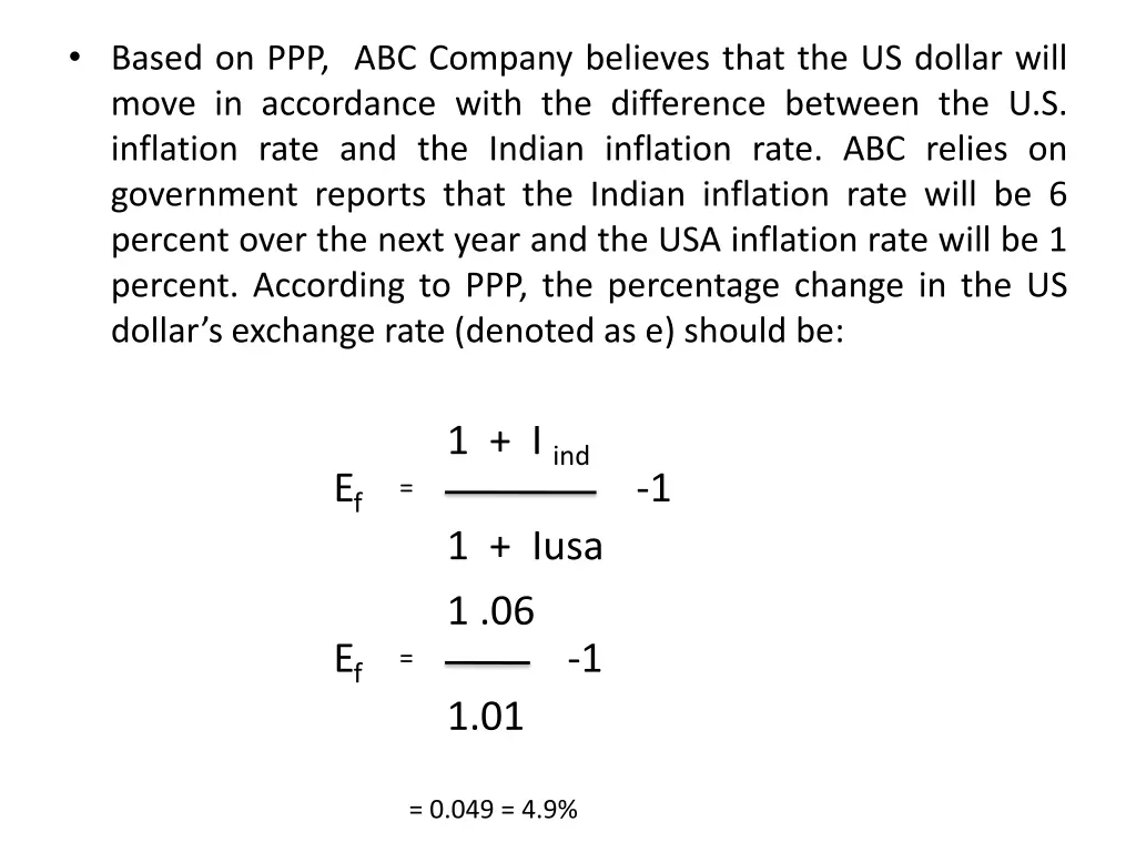 based on ppp abc company believes that