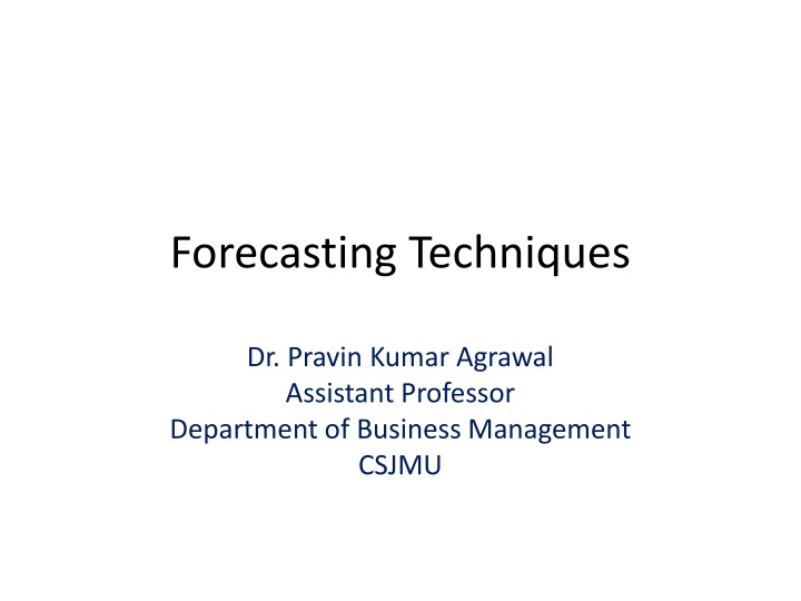 forecasting techniques
