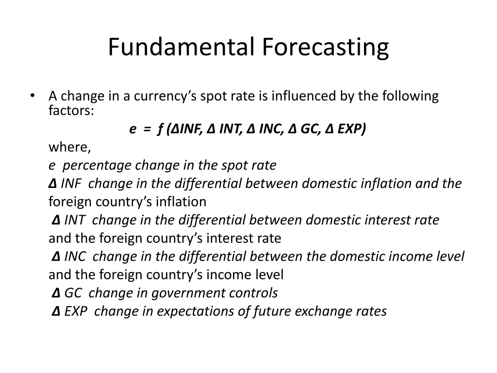 fundamental forecasting 1