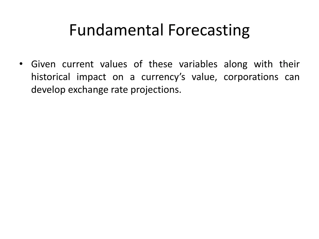 fundamental forecasting 2