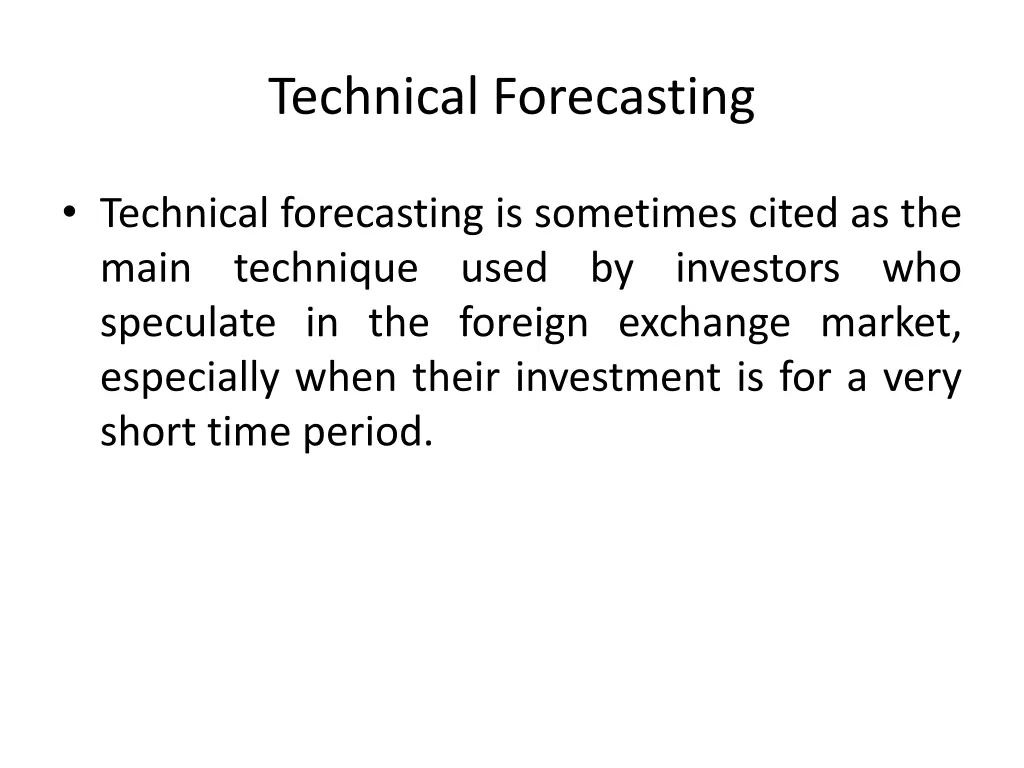 technical forecasting 1