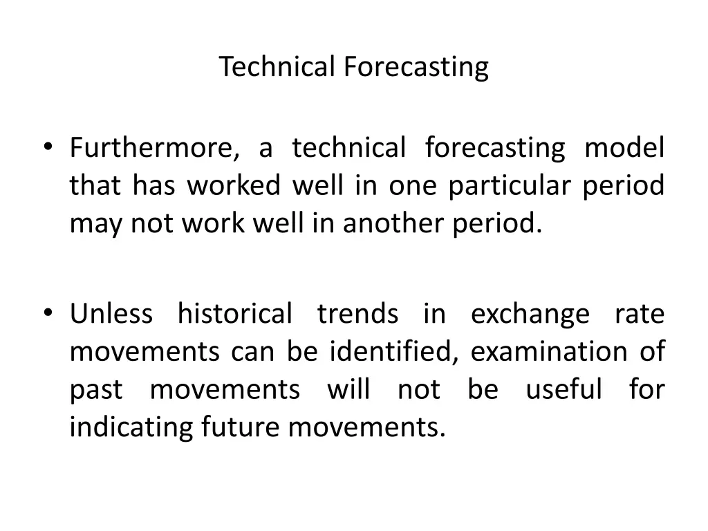 technical forecasting 2