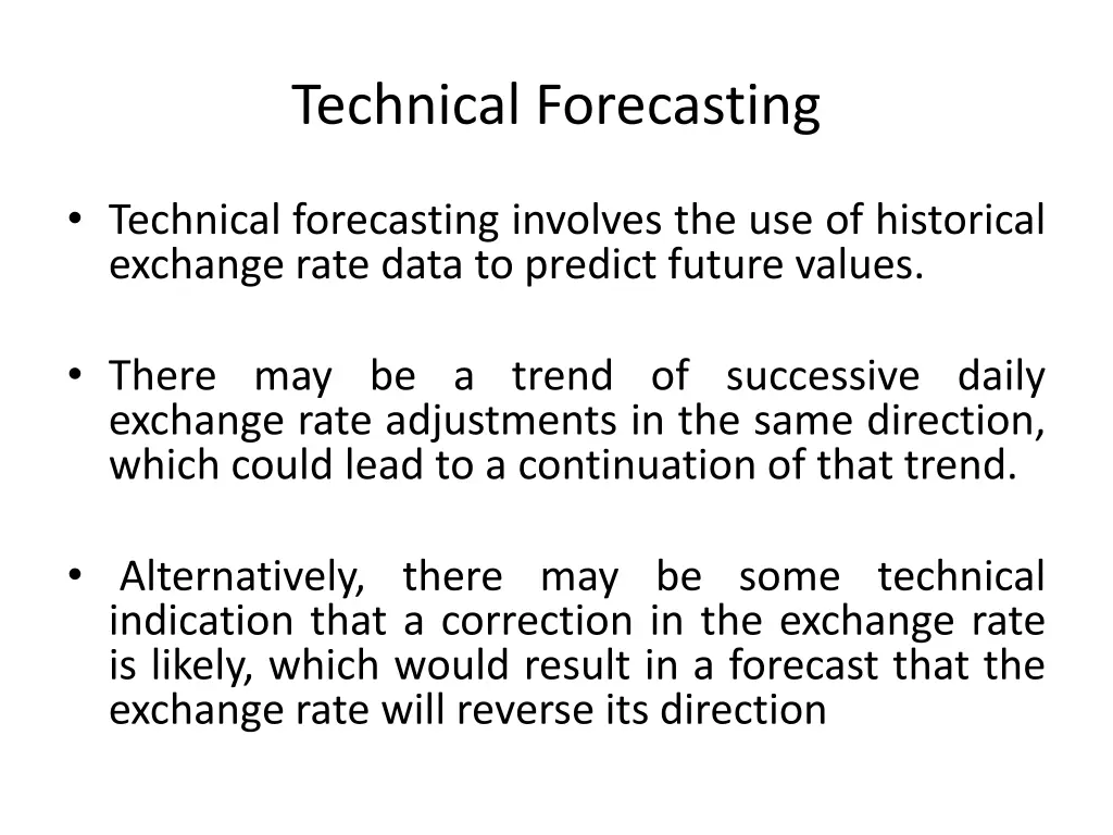 technical forecasting
