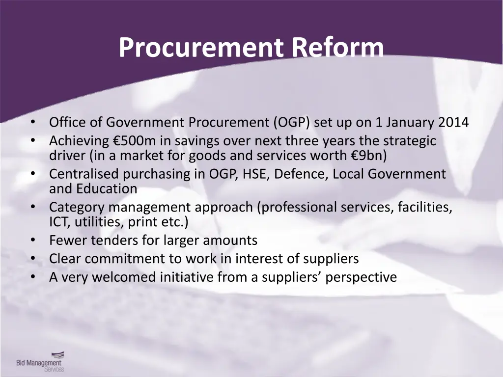 procurement reform