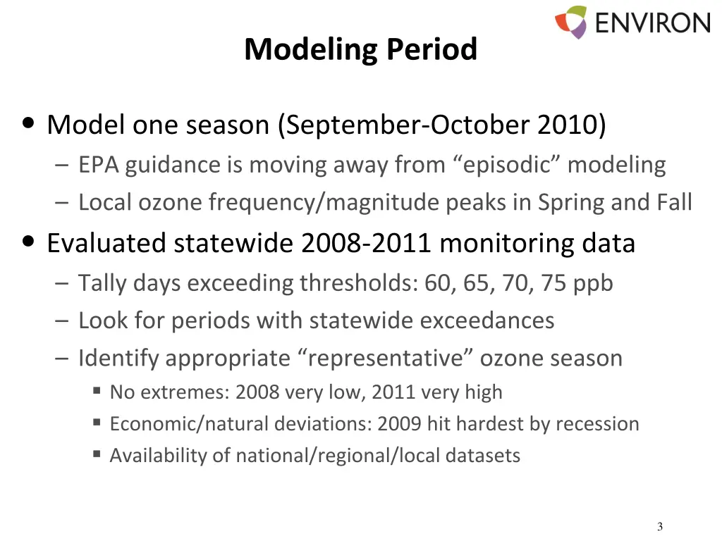 modeling period