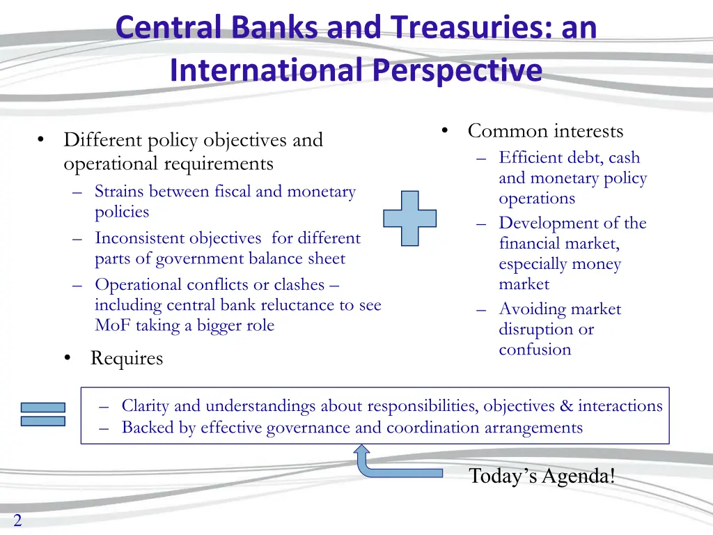 central banks and treasuries an international