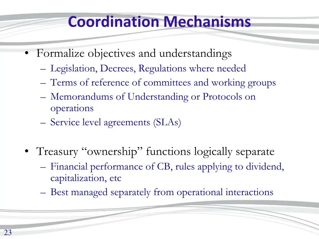 coordination mechanisms