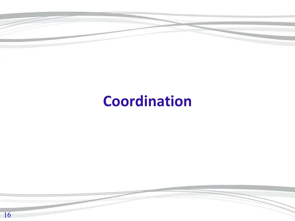 coordination
