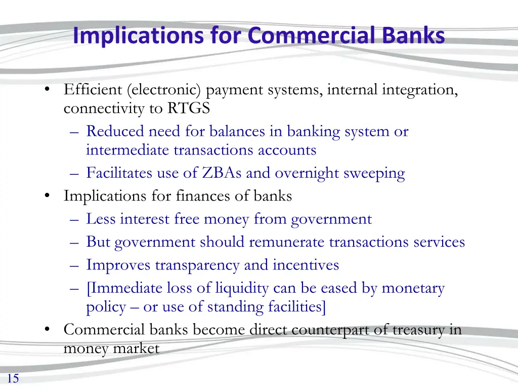 implications for commercial banks