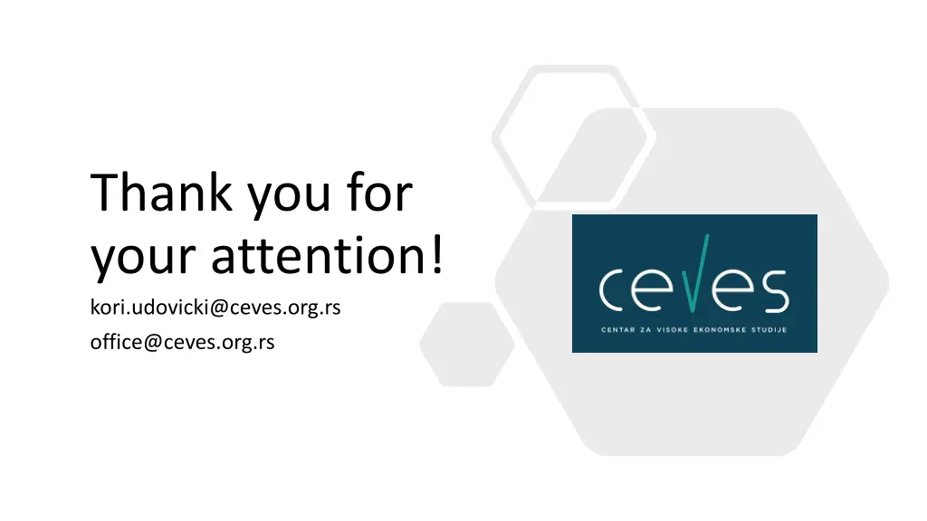thank you for your attention kori udovicki@ceves