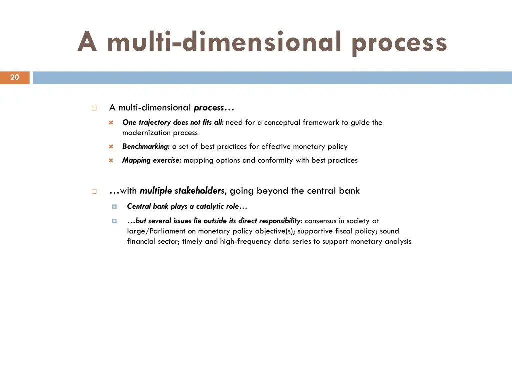 a multi dimensional process