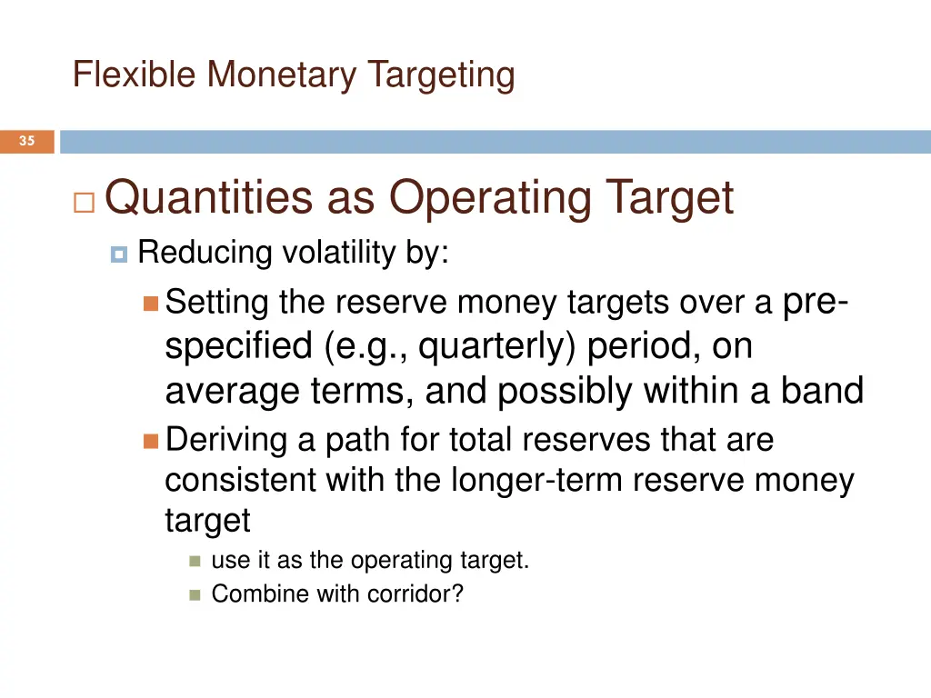 flexible monetary targeting