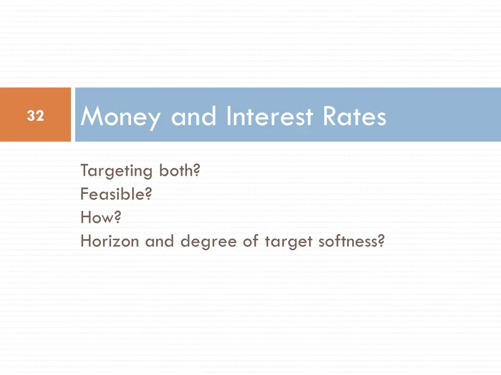 money and interest rates