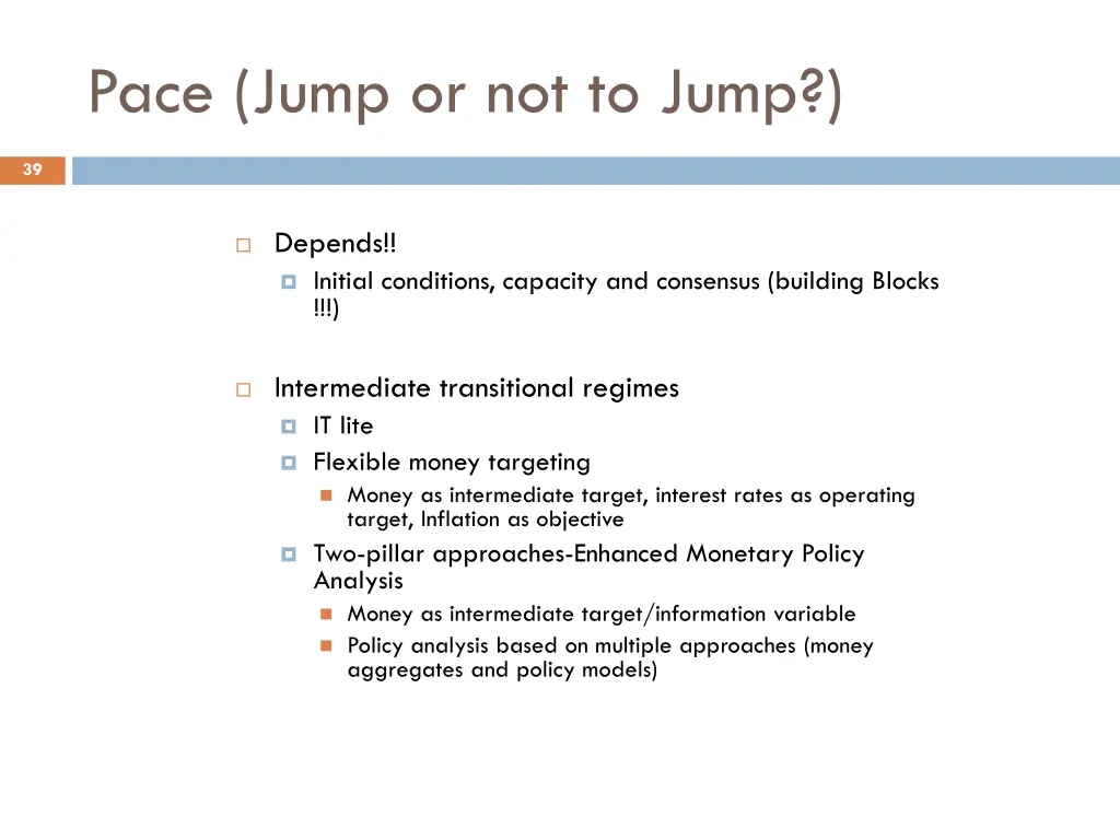 pace jump or not to jump