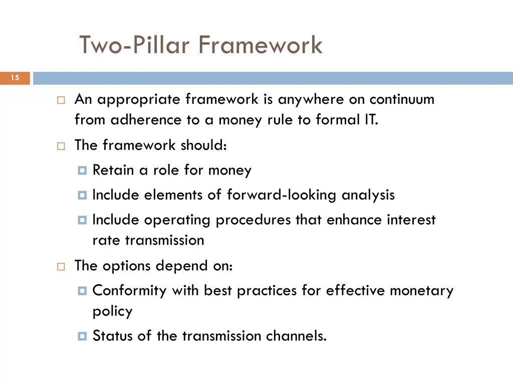 two pillar framework