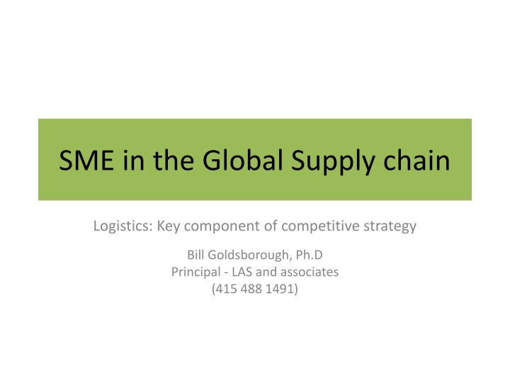 sme in the global supply chain