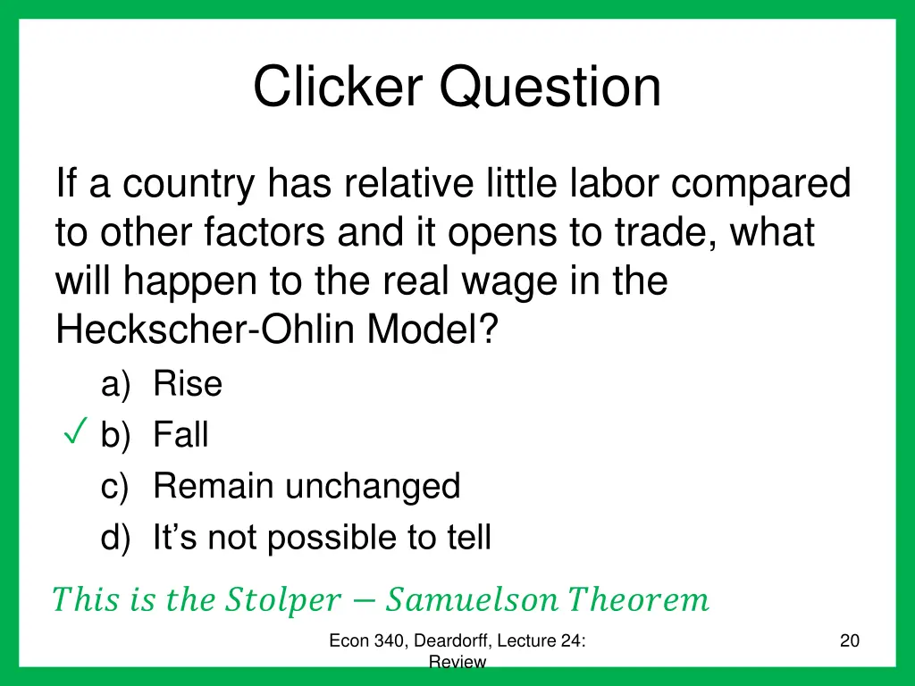 clicker question 9