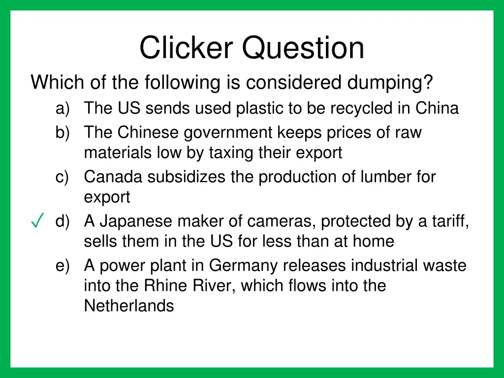 clicker question which of the following