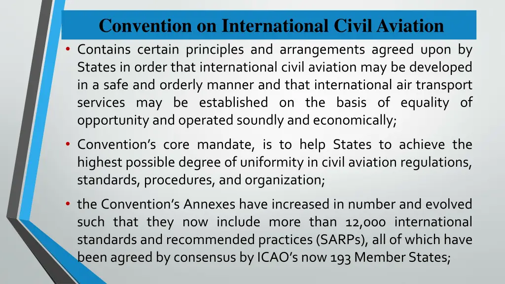 convention on international civil aviation 1