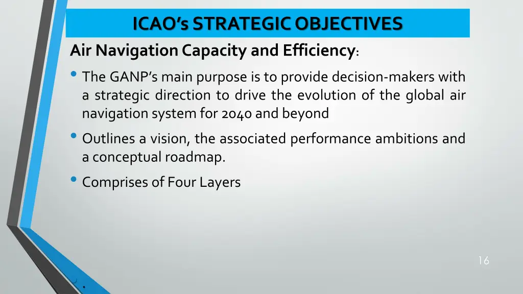 icao s strategic objectives air navigation 1