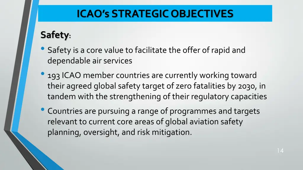 icao s strategic objectives