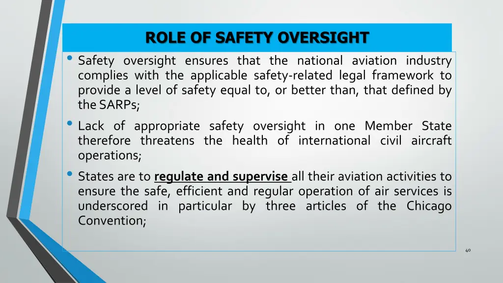 role of safety oversight safety oversight ensures