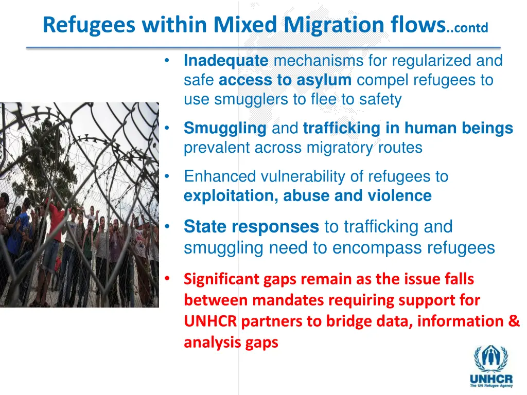 refugees within mixed migration flows contd