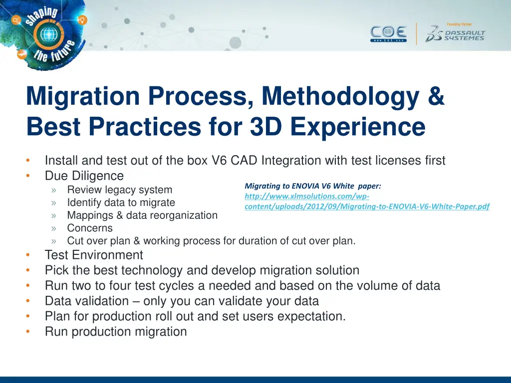 migration process methodology best practices