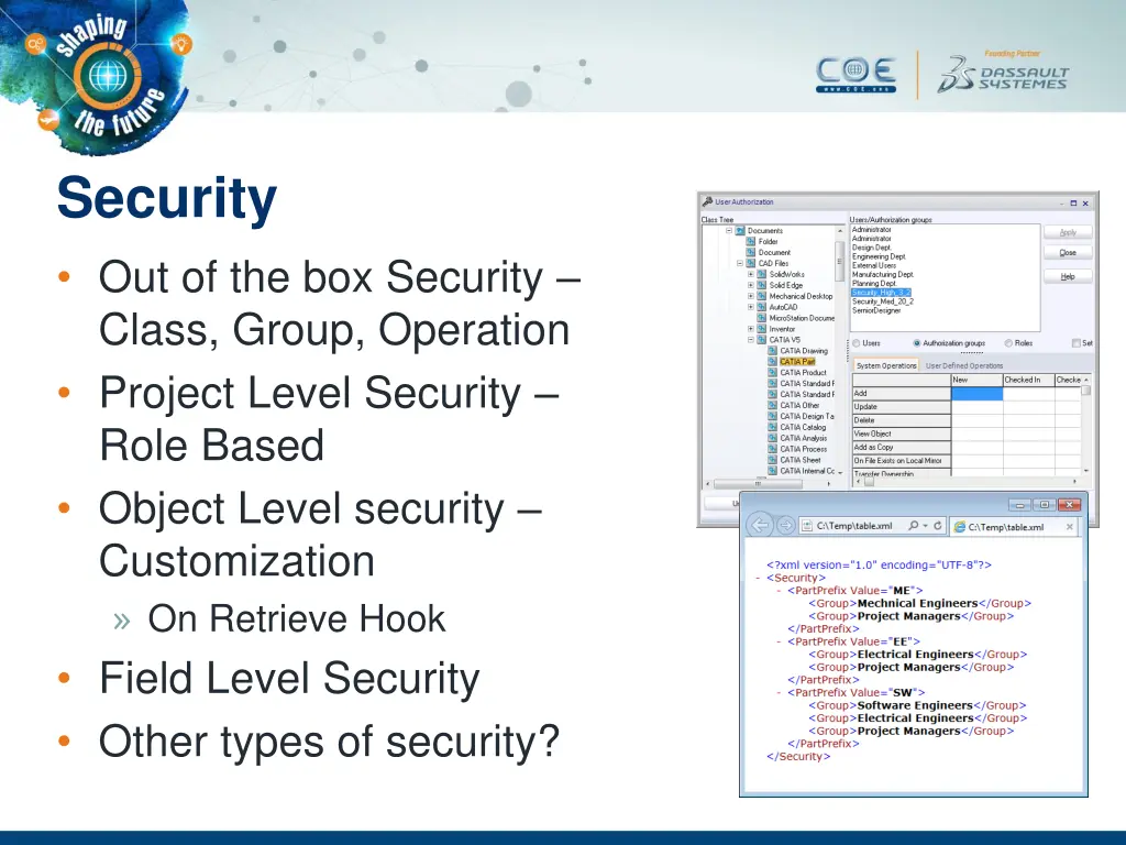 security out of the box security class group
