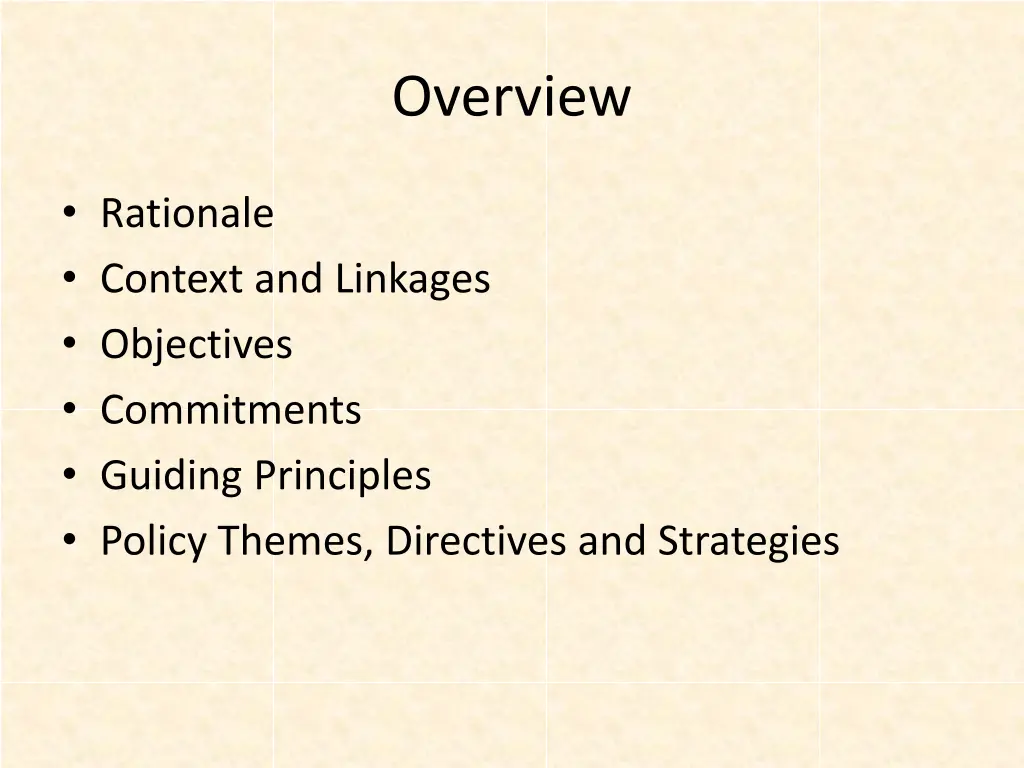 overview