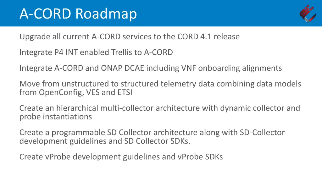 a cord roadmap