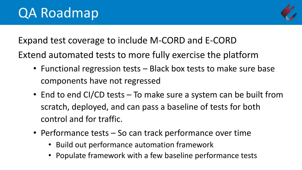 qa roadmap