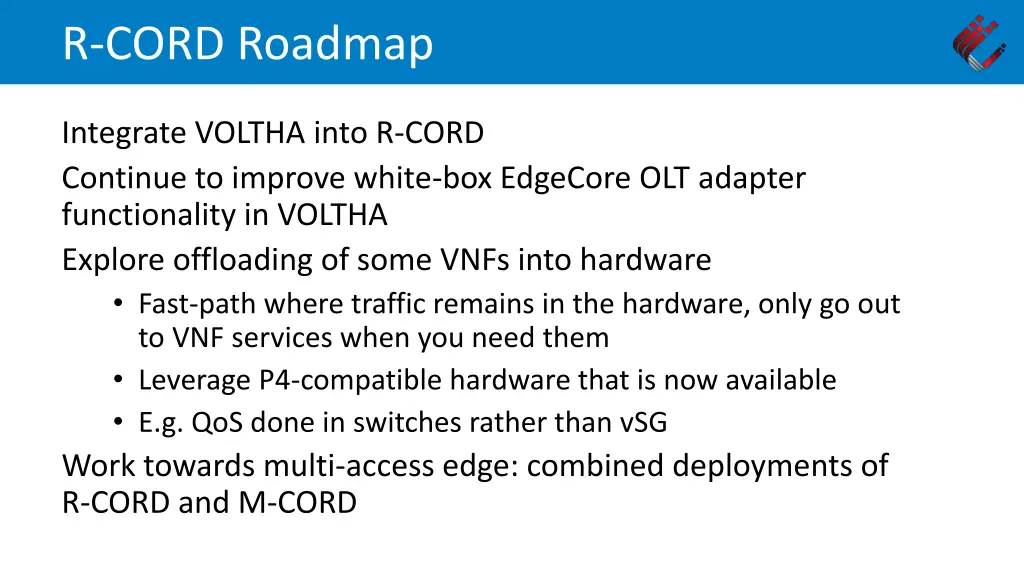 r cord roadmap