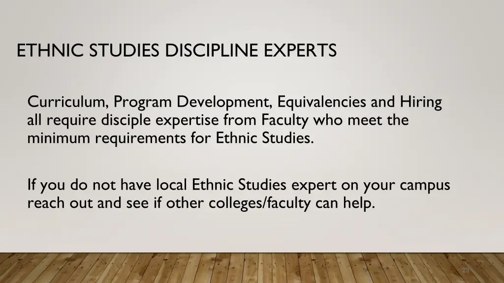 ethnic studies discipline experts