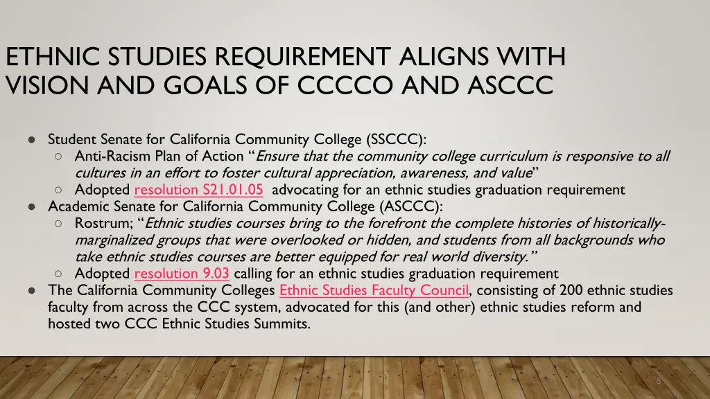 ethnic studies requirement aligns with vision 1